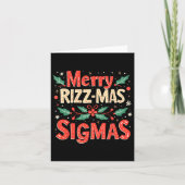 Merry Rizz Mas Sigmas Funny Gen Alpha Xmas Santa C Kaart (Voorkant)