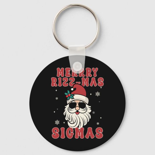 Merry Rizz Mas Sigmas Gen Alpha Middelbare School Sleutelhanger (Voorkant)