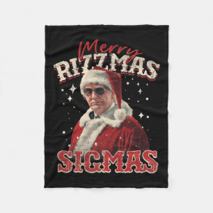 Merry Rizz Mas Sigmas- Gen Alpha Middle School Tru Fleece Deken