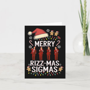 Merry Rizz Mas Sigmas Gen Alpha Trump Christmas PJ Kaart