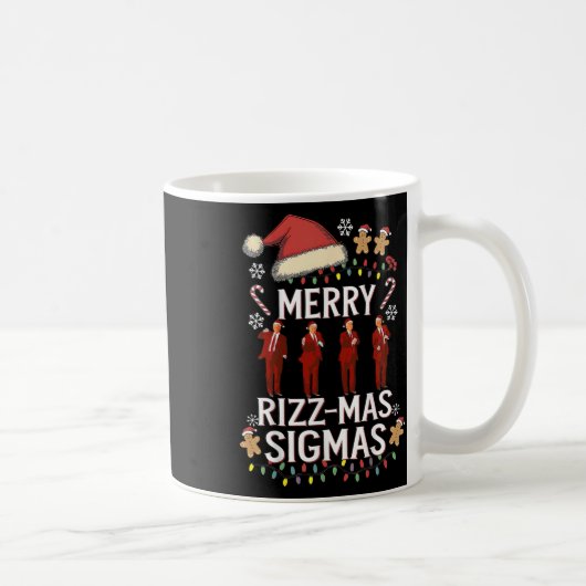 Merry Rizz Mas Sigmas Gen Alpha Trump Christmas PJ Koffiemok (Rechts)