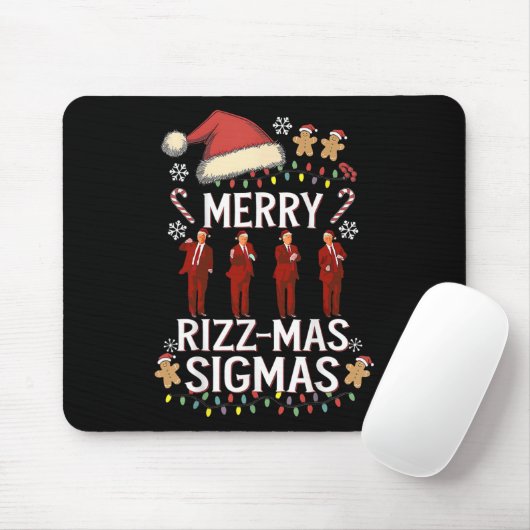 Merry Rizz Mas Sigmas Gen Alpha Trump Christmas PJ Muismat (Met muis)