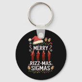 Merry Rizz Mas Sigmas Gen Alpha Trump Christmas PJ Sleutelhanger (Voorkant)