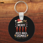 Merry Rizz Mas Sigmas Gen Alpha Trump Christmas PJ Sleutelhanger (Voorkant)