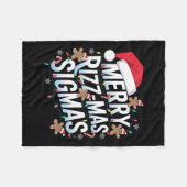 Merry Rizz Mas Sigmas Grappige Alpha Kerstman Fleece Deken (Voorkant (Horizontaal))