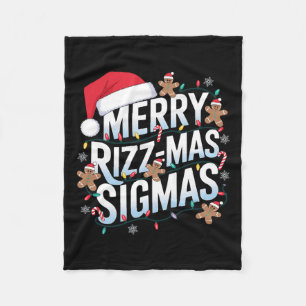 Merry Rizz Mas Sigmas Grappige Alpha Kerstman Fleece Deken