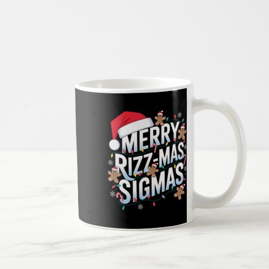 Merry Rizz Mas Sigmas Grappige Alpha Kerstman Koffiemok (Rechts)