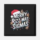 Merry Rizz Mas Sigmas Grappige Alpha Kerstman Magneet (Voorkant)