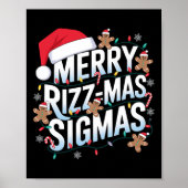 Merry Rizz Mas Sigmas Grappige Alpha Kerstman Poster (Voorkant)
