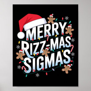 Merry Rizz Mas Sigmas Grappige Alpha Kerstman Poster