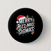 Merry Rizz Mas Sigmas Grappige Alpha Kerstman Ronde Button 5,7 Cm (Voorkant)
