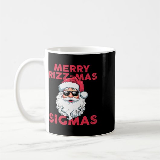 Merry Rizz Mas Sigmas Grappige Kerstman Kerstmis Koffiemok (Links)