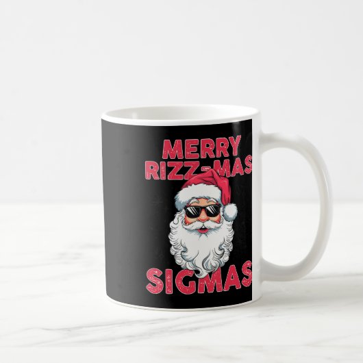 Merry Rizz Mas Sigmas Grappige Kerstman Kerstmis Koffiemok (Rechts)