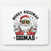 Merry Rizz Mas Sigmas Grappige Kerstman Kerstmis Muismat (Voorkant)