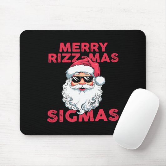 Merry Rizz Mas Sigmas Grappige Kerstman Kerstmis Muismat (Met muis)