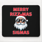 Merry Rizz Mas Sigmas Grappige Kerstman Kerstmis Muismat (Voorkant)