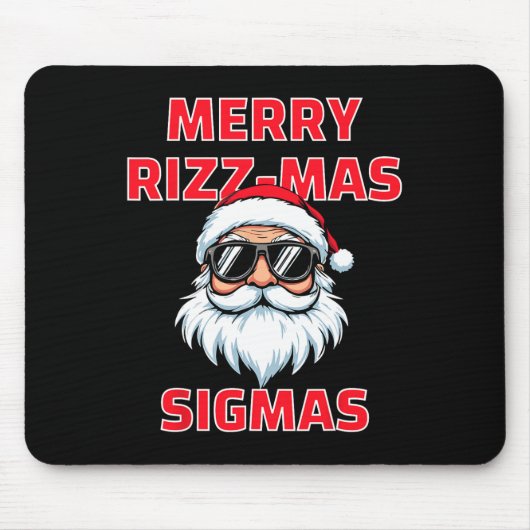 Merry Rizz Mas Sigmas Grappige Kerstman Kerstmis Muismat (Voorkant)