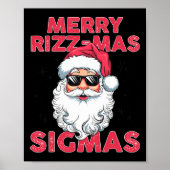 Merry Rizz Mas Sigmas Grappige Kerstman Kerstmis Poster (Voorkant)