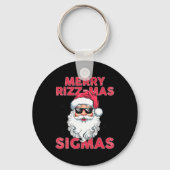 Merry Rizz Mas Sigmas Grappige Kerstman Kerstmis Sleutelhanger (Voorkant)