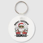 Merry Rizz Mas Sigmas Grappige Kerstman Kerstmis Sleutelhanger (Voorkant)