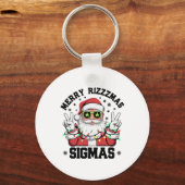Merry Rizz Mas Sigmas Grappige Kerstman Kerstmis Sleutelhanger (Voorkant)