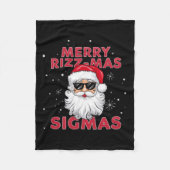 Merry Rizz Mas Sigmas Santa Christmas Fleece Deken (Voorkant)