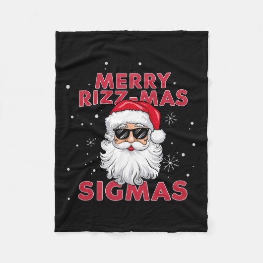 Merry Rizz Mas Sigmas Santa Christmas Fleece Deken (Voorkant)