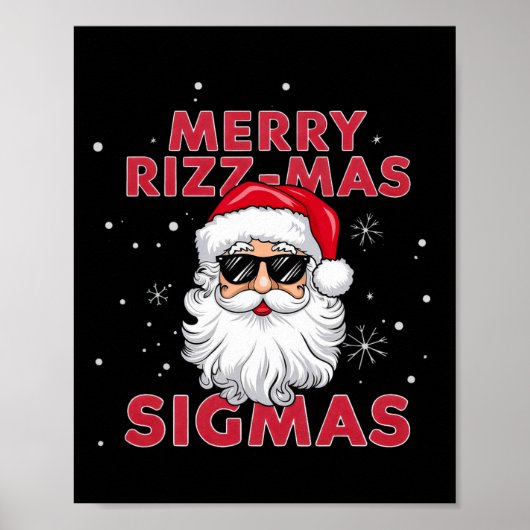 Merry Rizz Mas Sigmas Santa Christmas Poster (Voorkant)