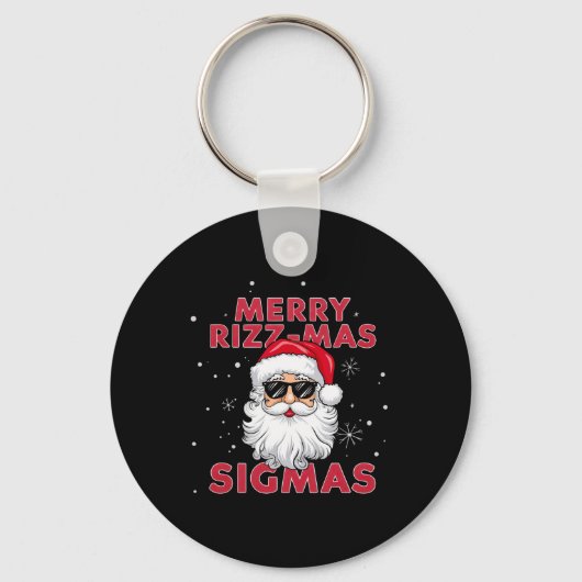 Merry Rizz Mas Sigmas Santa Christmas Sleutelhanger (Voorkant)