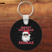 Merry Rizz Mas Sigmas Santa Christmas Sleutelhanger (Voorkant)