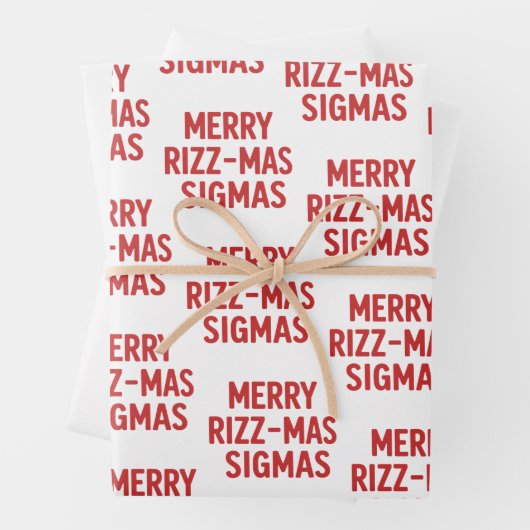 Merry Rizz-Mas Sigmas Snarky Christmas Funny  Inpakpapier Vel (In situ)