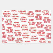 Merry Rizz-Mas Sigmas Snarky Christmas Funny  Inpakpapier Vel (Voorkant)