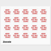 Merry Rizz-Mas Sigmas Snarky Christmas Funny  Vierkante Sticker (Vel)