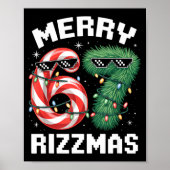 Merry Rizzmas 67 Candy Cane Tree Sungles Funny  Poster (Voorkant)