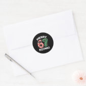 Merry Rizzmas 67 Candy Cane Tree Sungles Funny  Ronde Sticker (Envelop)