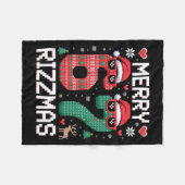 Merry Rizzmas 67 Knitted Sweater Sungles Funny  Fleece Deken (Voorkant (Horizontaal))