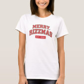 Merry Rizzmas Athletic Sports Jersey Christmas T-shirt (Voorkant)