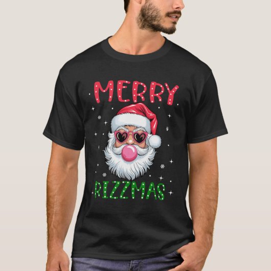 Merry Rizzmas Charisma Christmas Rizz Santa Claus T-shirt (Voorkant)