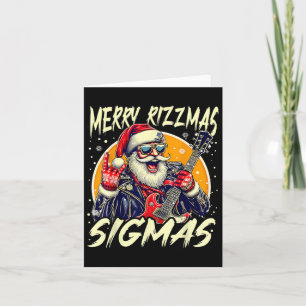 Merry Rizzmas Christmas Rizz Cool Santa Sungles Xm Kaart