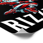 Merry Rizzmas Funny Christmas Santa Claus Bysketll Poster (Hoek)