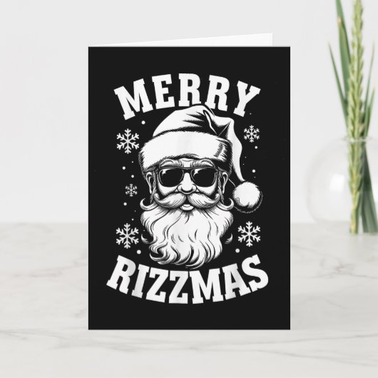 Merry Rizzmas Funny Christmas Santa Claus Happy Ch Kaart (Voorkant)