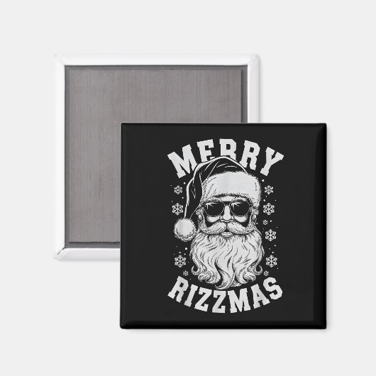 Merry Rizzmas Funny Christmas Santa Claus Happy Ch Magneet (Voorkant / Achterkant)