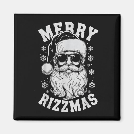 Merry Rizzmas Funny Christmas Santa Claus Happy Ch Magneet (Voorkant)