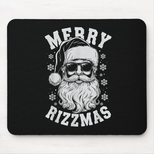 Merry Rizzmas Funny Christmas Santa Claus Happy Ch Muismat (Voorkant)