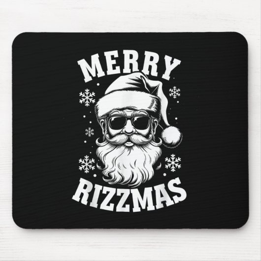 Merry Rizzmas Funny Christmas Santa Claus Happy Ch Muismat (Voorkant)