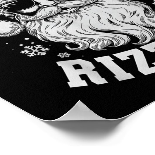 Merry Rizzmas Funny Christmas Santa Claus Happy Ch Poster (Hoek)