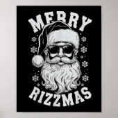 Merry Rizzmas Funny Christmas Santa Claus Happy Ch Poster (Voorkant)