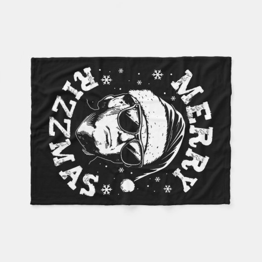 Merry Rizzmas Grappig Trump Kerst Rizz Het Seizoen Fleece Deken (Voorkant (Horizontaal))