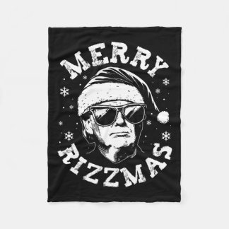 Merry Rizzmas Grappig Trump Kerst Rizz Het Seizoen Fleece Deken