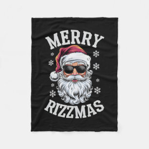 Merry Rizzmas Grappige Kerstman Gelukkig Ch Fleece Deken